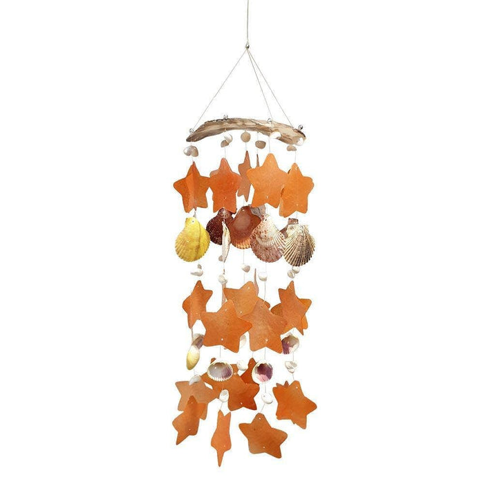 VIE Cadeaux Vie Naturals Capiz & Seashell Wind Chime, 55cm VN-0706-WCHM-CAP&SHL-OR