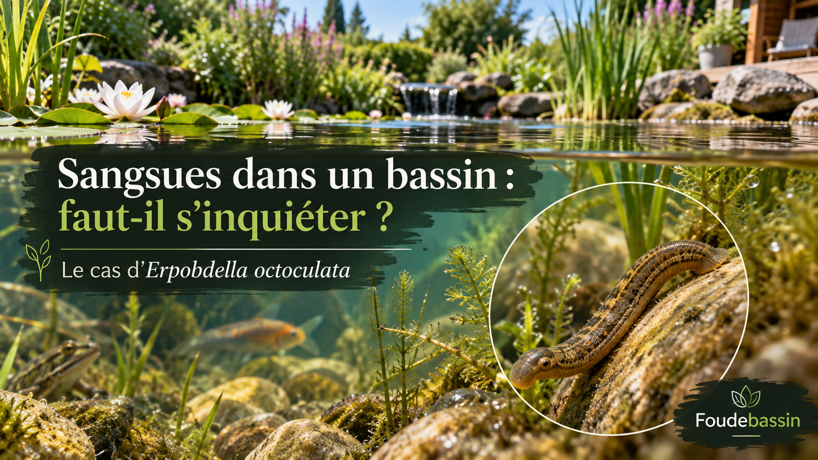 Erpobdella octoculata dans un étang : faut-il s’inquiéter de cette sangsue ?