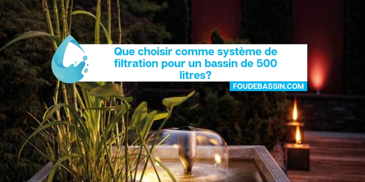 Que choisir comme système de filtration pour un bassin de 500 litres?