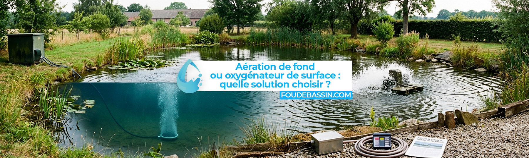 Aération de fond ou oxygénateur de surface : quelle est la meilleure solution pour un étang naturel ?