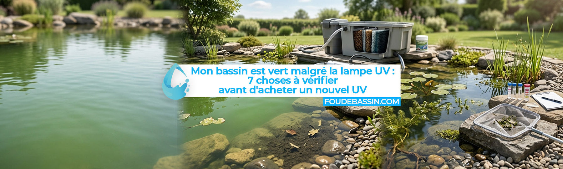 Mon bassin est vert malgré la lampe UV : les 7 choses à vérifier avant d'acheter un nouvel UV