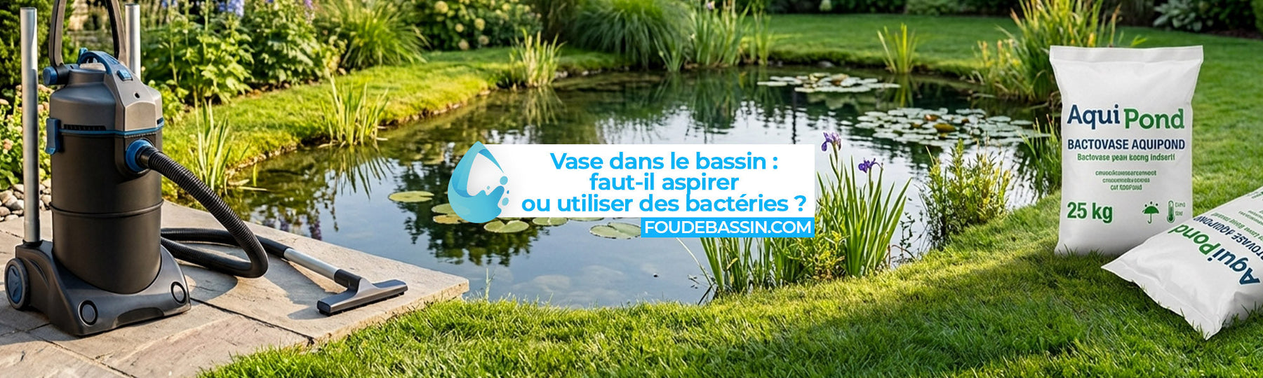 Vase dans le bassin : faut-il aspirer ou utiliser des bactéries ?
