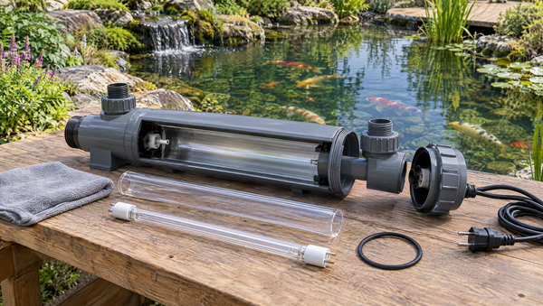 Austausch der Lampe oder des Quarzglases eines Teich-UV-Kläres