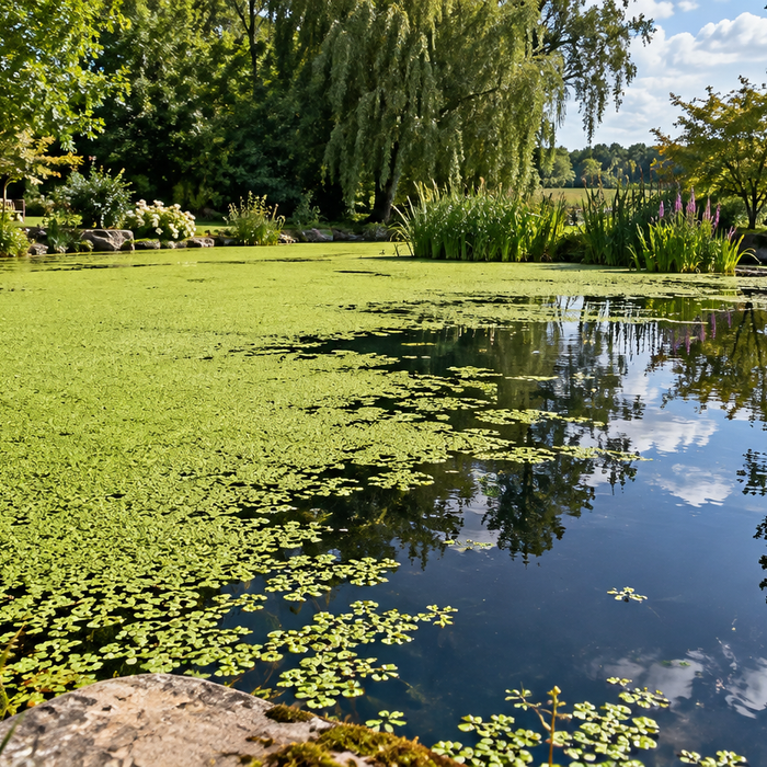 Étang recouvert de lentilles d’eau : guide Foudebassin pour les éliminer durablement