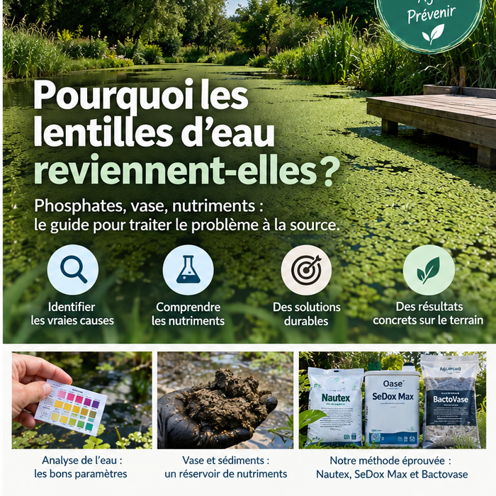 Pourquoi les lentilles d’eau reviennent-elles ? Phosphates, vase et nutriments