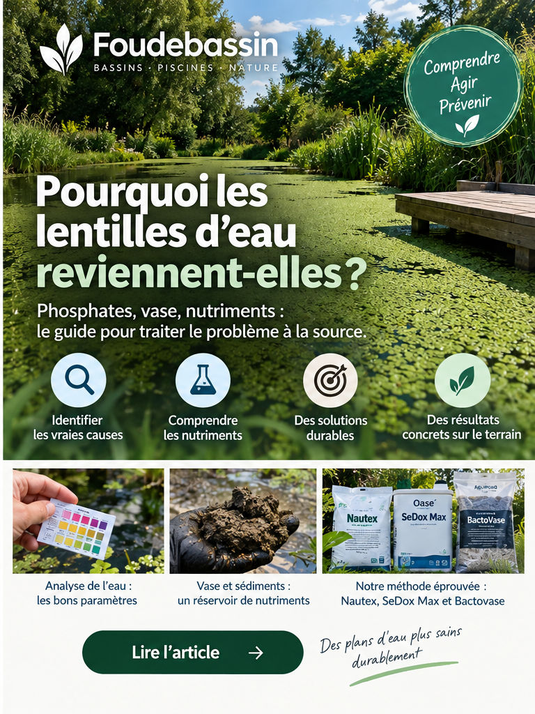 Pourquoi les lentilles d’eau reviennent-elles ? Phosphates, vase et nutriments