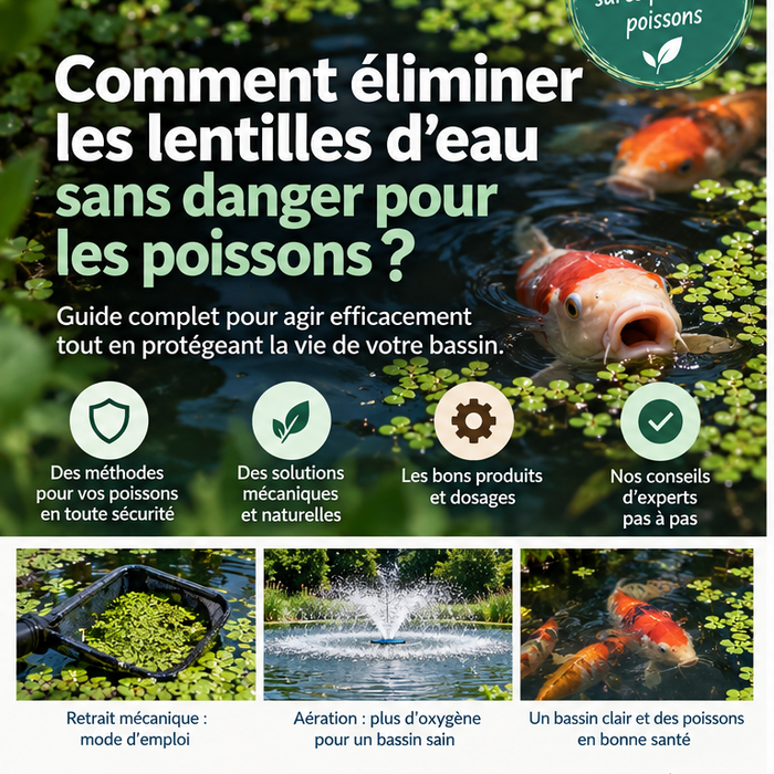 Comment éliminer les lentilles d’eau sans danger pour les poissons ?