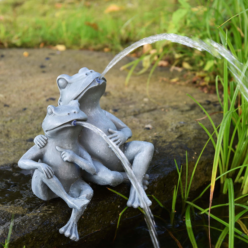 Figurine de bassin « Couple de grenouilles » 28 x 18 x 30 cm - Heissner 003232-00