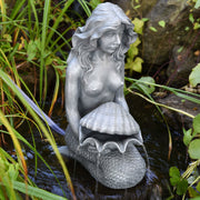 Figurine de bassin « Sirène au coquillage » 30 x 20 x 46 cm - Heissner 003234-00