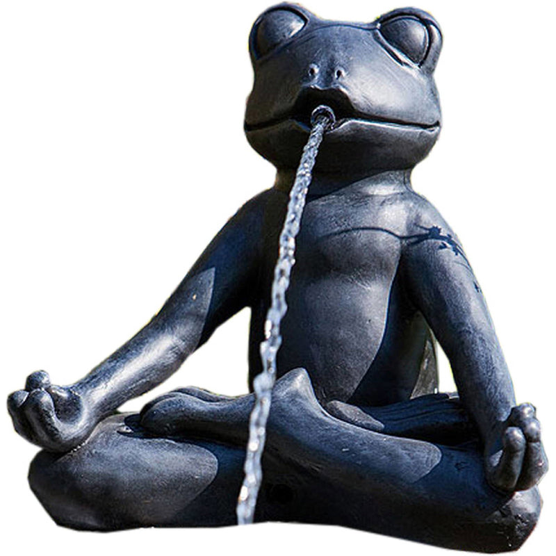 Figurine cracheuse Grenouille yoga en tailleur - Heissner 003296-00