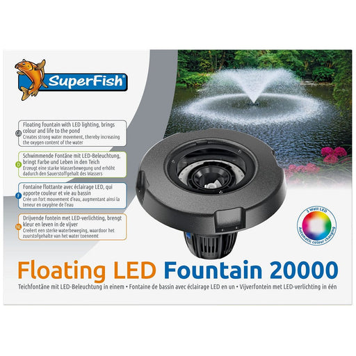 Superfish Bassin Fontaine flottante LED 20.000 l/h - 90 W - Superfish 8715897362606 07070065