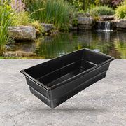 Mise en scène illustrative — Bassin préformé étang rectangulaire de terrasse en PE
