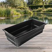Mise en scène illustrative — Bassin préformé étang rectangulaire de terrasse en PE