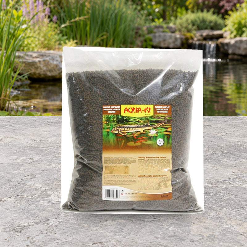 Mise en scène illustrative — AQUA-KI BRUN NOURRITURE ESTURGEONS 4,5 MM SAC 9,5 KG