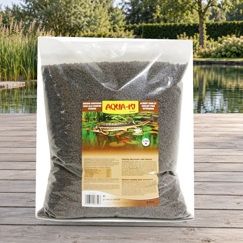 Mise en scène illustrative — AQUA-KI BRUN NOURRITURE ESTURGEONS 4,5 MM SAC 9,5 KG