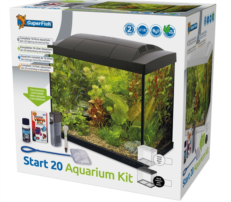 Kit Aquarium Start 20 Goldfish Noir - 20L - Superfish - Kit Completo para Aquário