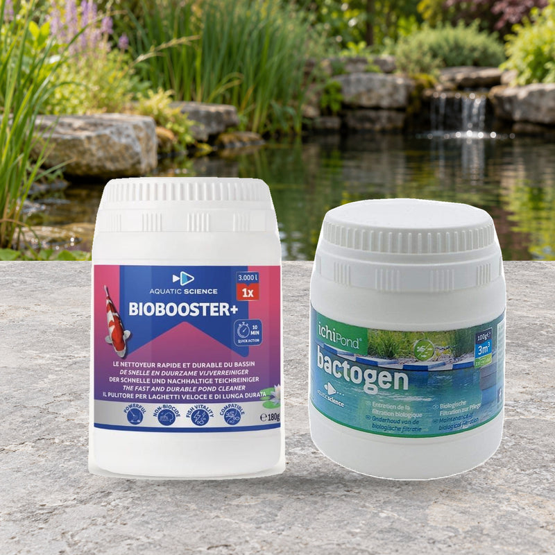 Mise en scène illustrative — PACK Biobooster+ 3m³ + Bactogen 3m³ 