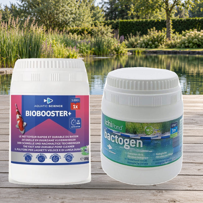 Mise en scène illustrative — PACK Biobooster+ 3m³ + Bactogen 3m³ 
