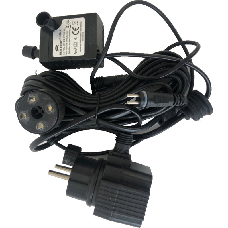 Kit pompe avec LED de remplacement pour fontaine de jardin - Heissner ET10-16601