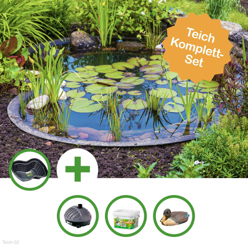 Kit bassin préformé 500 litres avec pompe, zéolithe et canard décoratif - Heissner Teich-02 - photo 1