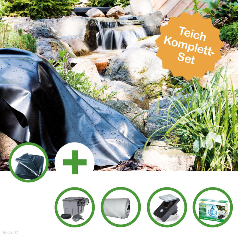 Kit bassin ODER bâche 48 m² avec feutre, filtre multichambre 16000 l et Smart Plug - Heissner Teich-07