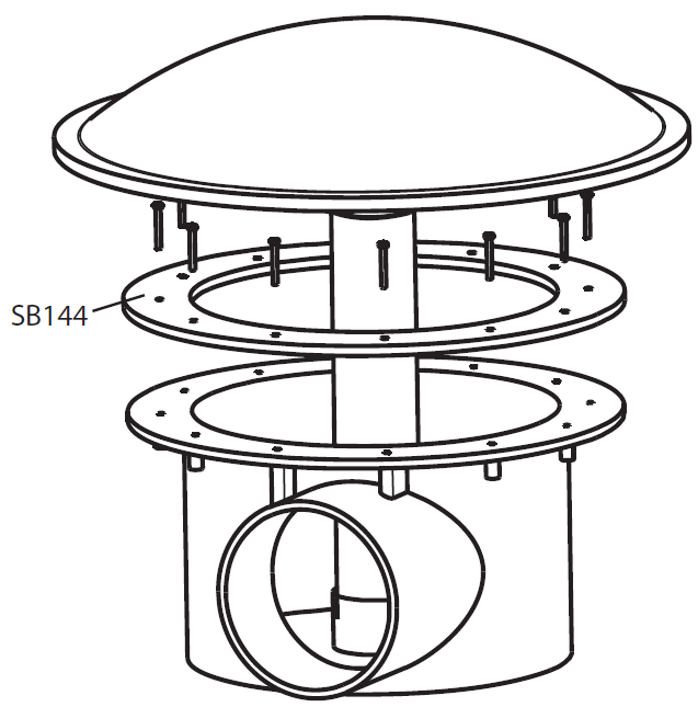 Bride de serrage pour bonde de fond SB146 - Pièce détachée - Aquaforte