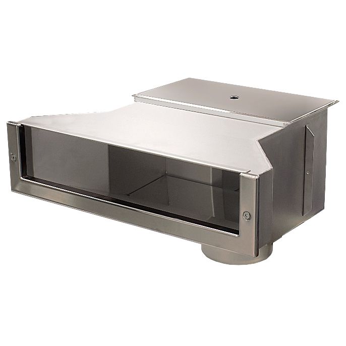 Skimmer inox haute ligne d'eau Ø160 mm - Skimmer gravitaire large ouverture 500 mm - Aquaforte
