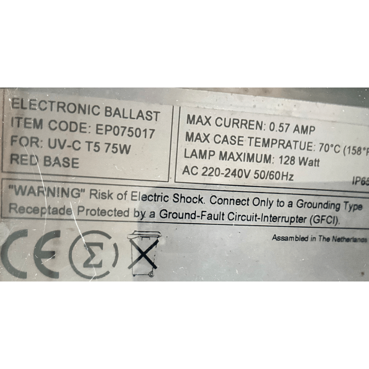 Aquaforte Ballast partie electr. Ultraflex 75W (nouveau) EP075017 SB765A