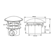 Aquaforte Pièces détachées bassin Capuchon pour bonde de fond SB146 - Pièce détachée - Aquaforte 8717605091648 SB145