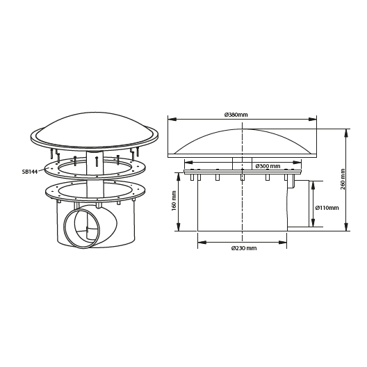 Aquaforte Pièces détachées bassin Capuchon pour bonde de fond SB146 - Pièce détachée - Aquaforte 8717605091648 SB145