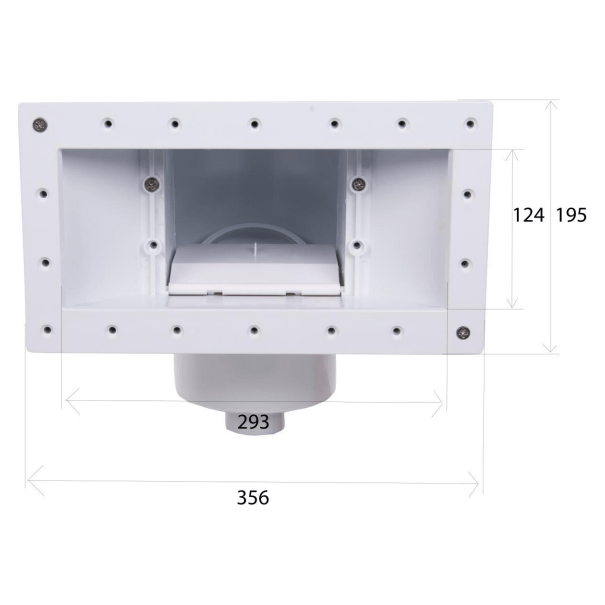 Aquaforte Skimmers Skimmer blanc la bouche grande - AquaForte 8717605083643 SB262