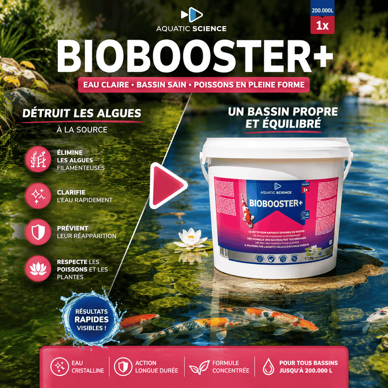 Aquatic Science Produits d'entretien Biobooster+ pour 200m³ - Le nettoyeur du bassin 5425009253618 NEOBBP200B
