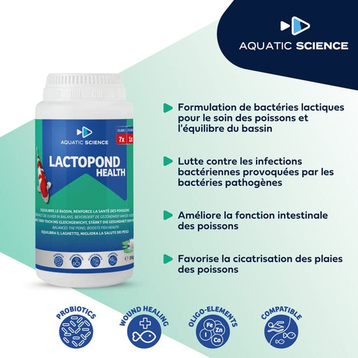 Aquatic Sciences Traitements LactoPond Health 80gr - Bactéries lactiques - Aquatic Science 5425009259795 NEOLACTO80
