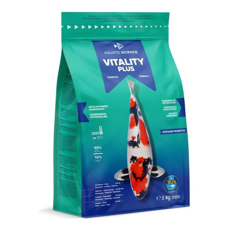 Aquatic Sciences Nourriture Vitality Plus LARGE 5kg - Aquatic Science - L’aliment pour koïs qui favorise un développement harmonieux ASVPL5