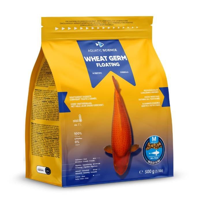 Aquatic Sciences Nourriture Wheat Germ MEDIUM Flottant 0.5kg - Aquatic Science - Adapté pour la préparation ou la récupération de l’hiver 5407012140413 ASWGFM05