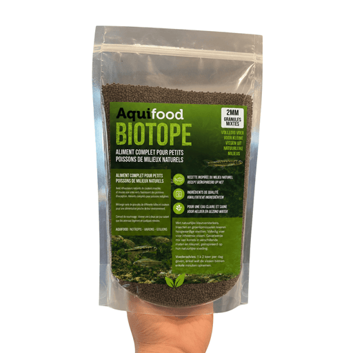 Aquifood Aquifood Biotope - Nourriture pour poissons indigènes & petits poissons - 600G - Vairons, Notropis, Goujons, ...
