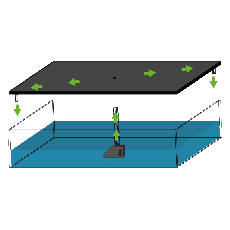Table d’eau ronde Aquigarden 85 × 35 cm — AQ2101-WTRTFL