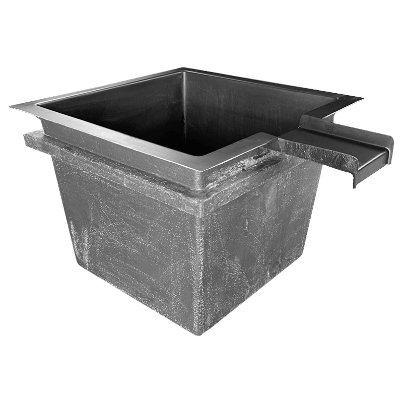 Filtre végétal en polyester avec cascade Aquigarden hors sol 120 × 120 × 90 cm — AQ4296-WTRVL