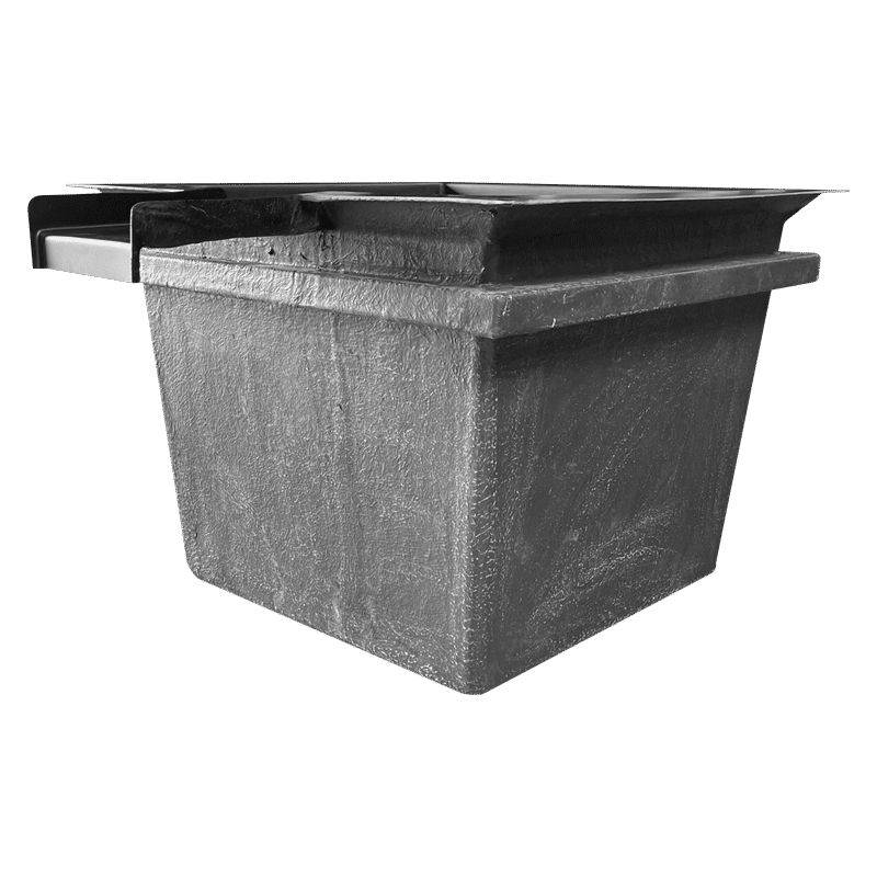 Filtre végétal en polyester avec cascade Aquigarden hors sol 120 × 120 × 90 cm — AQ4296-WTRVL