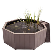 Aquigarden Bassins préformés Bassin hors sol de 190L - Kit complet avec jet d'eau solaire & bac de plante + échelle à grenouille - Aquigarden 5015368111416 5015368111416