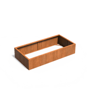 Aquigarden Jardinière en corten - Andes sans fond 2m x 1m x 0.4m CAW20.2