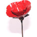 Aquigarden Tuteur Coquelicot Peint - 1M - Fleur en métal décoratif à planter GSPOP GSPOP