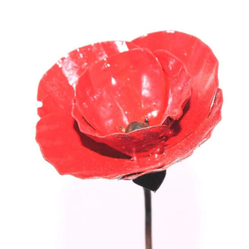 Aquigarden Tuteur Coquelicot Peint - 1M - Fleur en métal décoratif à planter GSPOP GSPOP