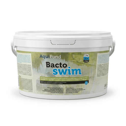 Aquipond Aquipond BactoSwim Bactéries pour Piscine Naturelle – 2,5Kg – Favorise un environnement équilibré pour limiter naturellement la présence d’algues et de vase – Pour piscine de 10 à 25M² Bactoswim2.5