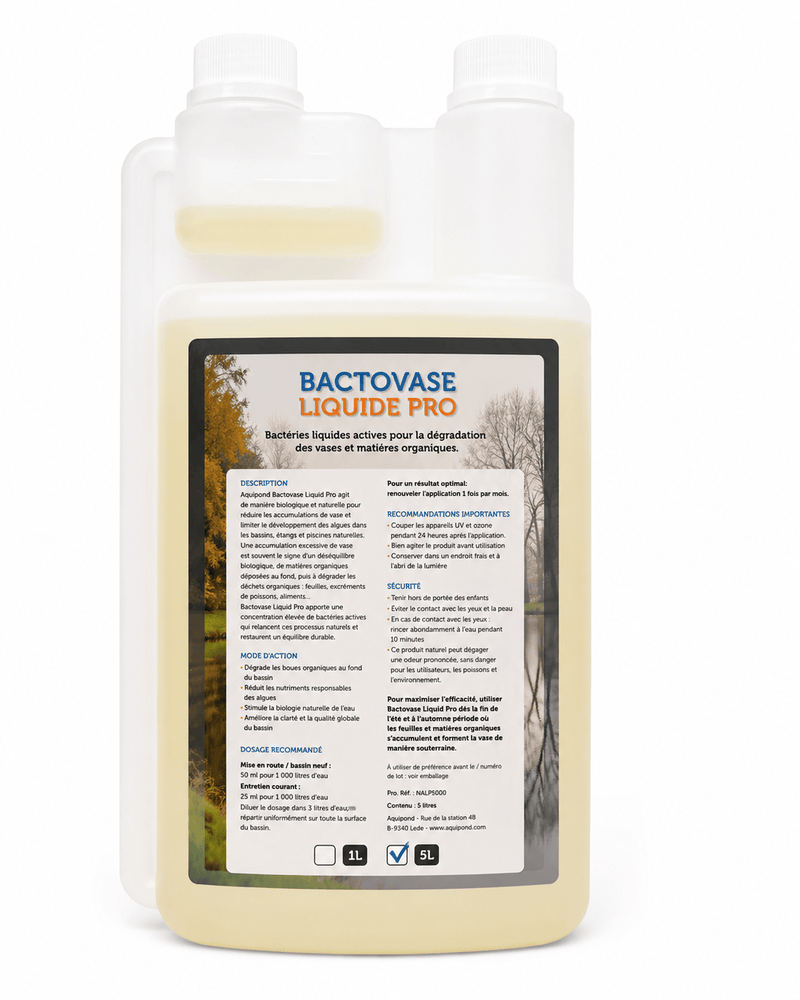 Aquipond Aquipond Bactovase Liquide - 1L - Agit sur les algues et la vase BACTOVAS01L