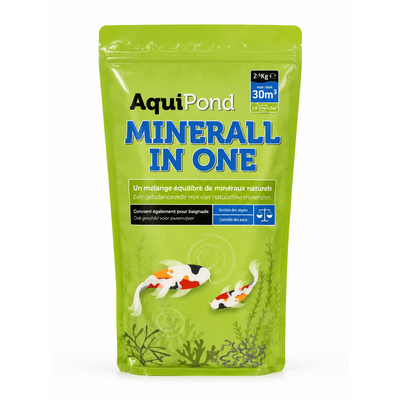 Minerall in One Aquipond - Augmente GH & KH simultanément - 2.5KG pour traiter 30M³