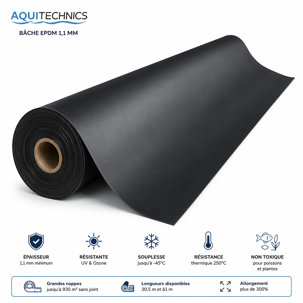 Bâches en EPDM pour étang et bassin – Durables, souples et écologiques