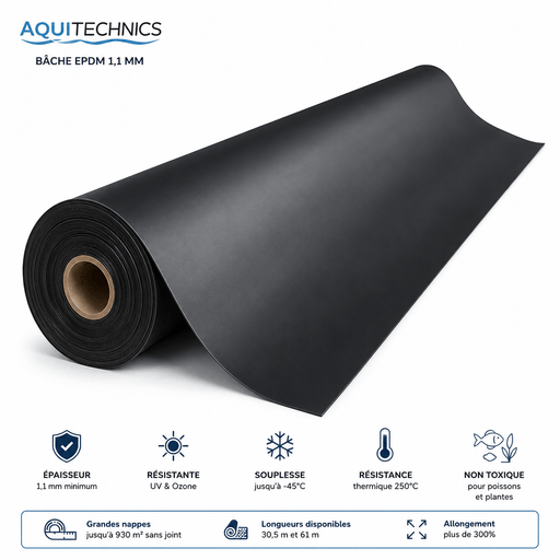 Aquitechnics Bâches EDPM Bâche EPDM - Aquitechnics - Meilleure qualité du marché ! (Prix au M²) - Pondgard Quality