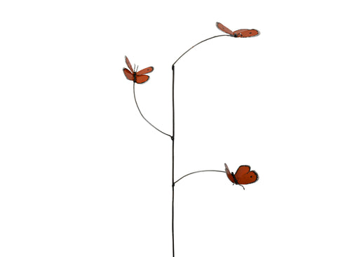 Tuteur 3 Papillons Cuivré des marais (orange) — AP16011