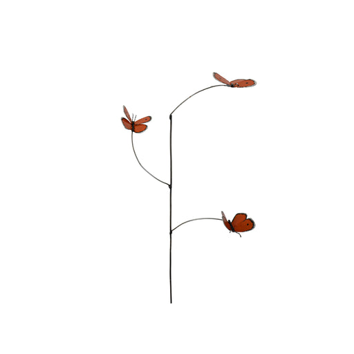 Tuteur 3 Papillons Cuivré des marais (orange) — AP16011